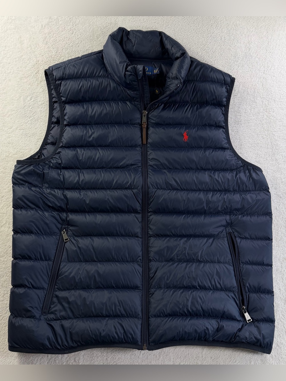 Polo Ralph Lauren Men’s XL Navy Packable Down Puffer Vest Red Pony